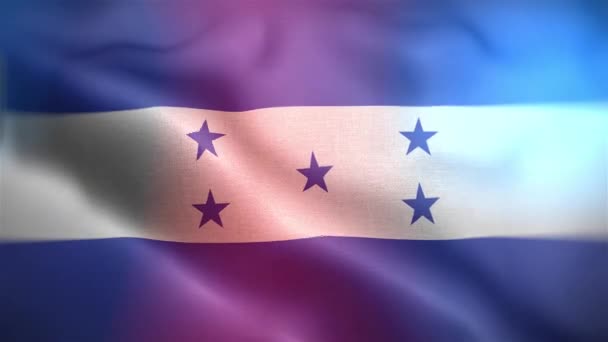 International Flag Honduras Honduras Flag Seamless Closeup Waving Animation Computer — Stock Video