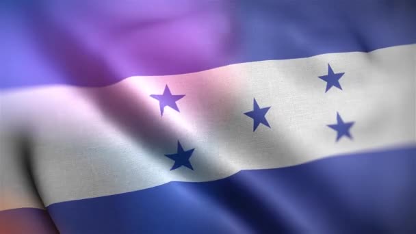 Drapeau International Honduras Honduras Drapeau Sans Couture Gros Plan Agitant — Video