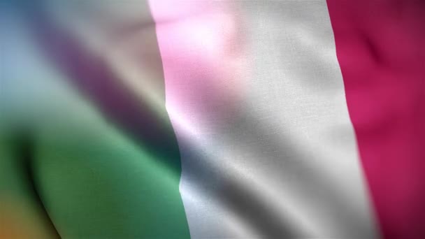 Bandiera Internazionale Dell Italia Italia Bandiera Senza Soluzione Continuità Primo — Video Stock