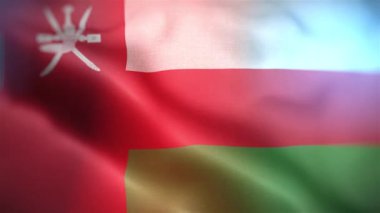Uluslararası Norveç bayrağı. Norveç bayrağı dikişsiz yakın plan el sallama animasyonu. Bilgisayar Norveç bayrağı yaptı. Rüzgarda dalgalanan kumaş desenli bayrağın 3D animasyonu.