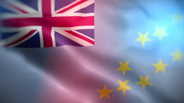 Mezinárodní Vlajka Tuvalu Tuvalu Vlajka Hladké Detailní Vlnění Animace Příznak — Stock video