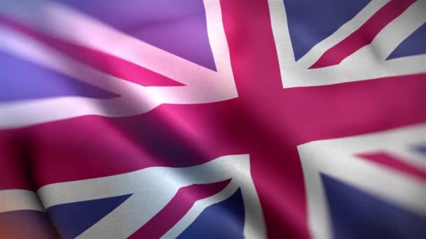 Bandiera Internazionale Ofuk Bandiera Britannica Senza Soluzione Continuità Primo Piano — Video Stock