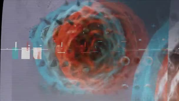 Microscopio Vista Representación Animada Virtual Coronavirus Covid Coronavirus 2019 Sars — Vídeo de stock