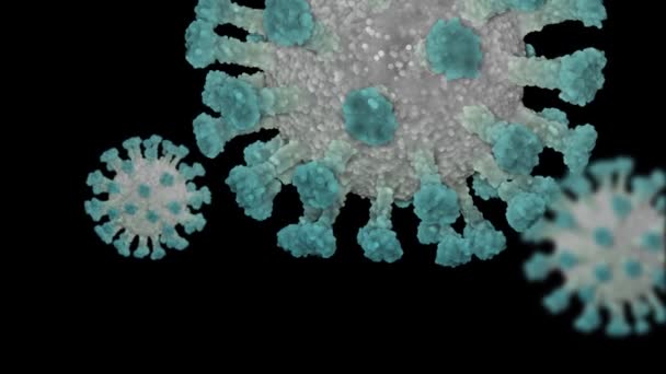 Microscope Virtual Animated Representation Coronavirus Covid 코로나 바이러스 2019 Sars — 비디오