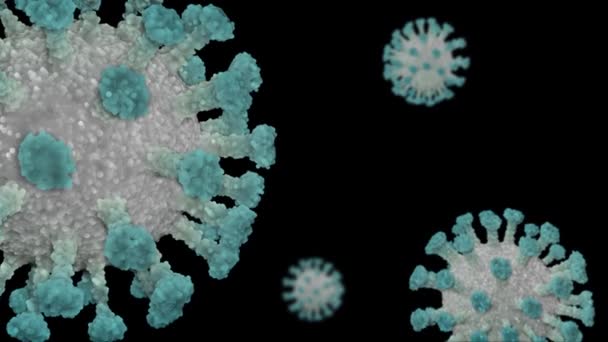 Corona Virus Covid Onder Microscoop Weergave — Stockvideo
