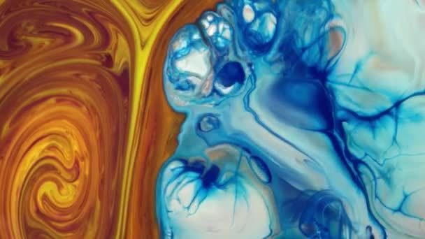 Rökfärgsbläck Som Blandas Vatten Abstrakt Bakgrund Bläck Sprider Sig Vatten — Stockvideo