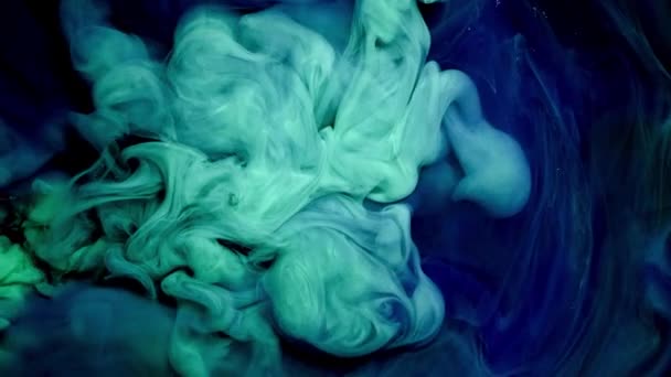 Rokerige Verf Inkt Mengen Onder Water Abstracte Achtergrond Van Inkt — Stockvideo