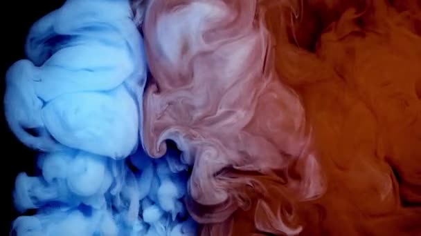 Pintura Ahumada Mezclada Bajo Agua Fondo Abstracto Difusión Tinta Agua — Vídeos de Stock