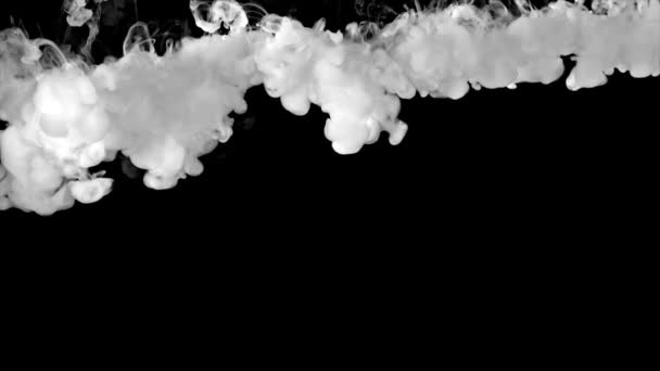 Kouřový Inkoust Pod Vodou Abstraktní Pozadí Inkoustu Šířící Vodě Royal — Stock video