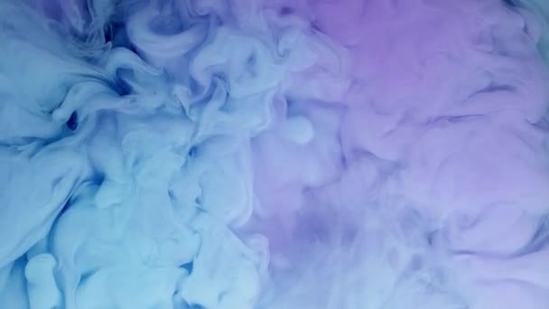 Smoky Paint Ink Mixing Water Abstract Background Ink Spreading Water — 图库视频影像