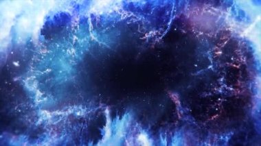 Uzay Bulutsusu bilim geçmişi. Büyük yıldız kümelerinin ve galaksilerin içinden uç. Nebula Yıldızlı uzay arka planı. Nebula Alanı arkaplanı
