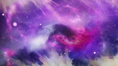 Uzay Bulutsusu bilim geçmişi. Büyük yıldız kümelerinin ve galaksilerin içinden uç. Nebula Yıldızlı uzay arka planı. Nebula Alanı arkaplanı