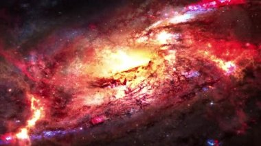 Nebula ve galaksiler uzayda. Kozmik tozla kaplı yıldızlı gökyüzü. Gökyüzündeki uzay yıldızı. Yıldız kümeleri, gaz bulutları, nebula, yıldız alanı, dış uzay arkaplanı. Sanatçı oluşturuldu.
