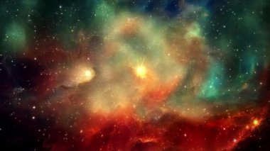 Uzay Bulutsusu bilim geçmişi. Büyük yıldız kümelerinin ve galaksilerin içinden uç. Nebula Yıldızlı uzay arka planı. Nebula Alanı arkaplanı