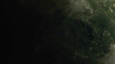 Hareket eden ve dönen gezegenler uzay sanatçısı tasarımı konsepti. Astronomi uzay bilimi konsepti görüntüleri.