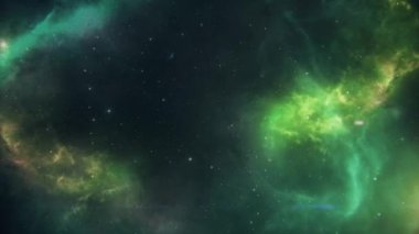 Uzay Bulutsusu bilim geçmişi. Büyük yıldız kümelerinin ve galaksilerin içinden uç. Nebula Yıldızlı uzay arka planı. Nebula Alanı arkaplanı