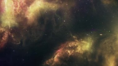 Nebula ve galaksiler uzayda. Kozmik tozla kaplı yıldızlı gökyüzü. Gökyüzündeki uzay yıldızı. Yıldız kümeleri, gaz bulutları, nebula, yıldız alanı, dış uzay arkaplanı. Sanatçı oluşturuldu.