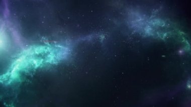 Gerçekçi nebula ve parlayan yıldızlarla dolu bir arka plan. Evren yıldızlarla, bulutsuyla ve galaksi konseptiyle dolu..