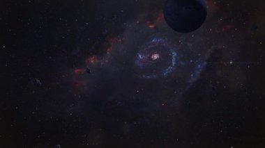 Yıldızlı derin uzay nebulası. Parlak ve canlı, çok renkli Starfield Sonsuz uzay arka planı nebula ve yıldızlarla dolu. Yıldız kümeleri, nebula dış uzay arkaplanı. 