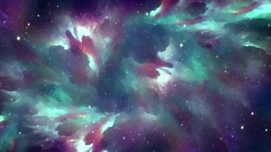 Yıldızlı derin uzay nebulası. Parlak ve canlı, çok renkli Starfield Sonsuz uzay arka planı nebula ve yıldızlarla dolu. Yıldız kümeleri, nebula dış uzay arkaplanı. 