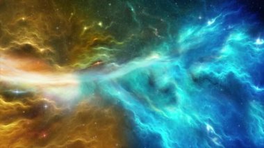 Yıldızlı derin uzay nebulası. Parlak ve canlı, çok renkli Starfield Sonsuz uzay arka planı nebula ve yıldızlarla dolu. Yıldız kümeleri, nebula dış uzay arkaplanı. 