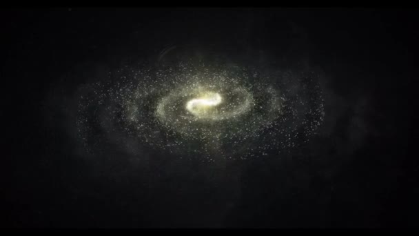 Obracająca Się Spiralna Galaktyka Tle Kosmosu Abstrakcyjna Animacja Olbrzymia Kosmiczna — Wideo stockowe