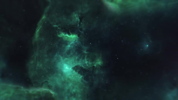 Sfondo Spaziale Con Nebulosa Realistica Stelle Brillanti Universo Pieno Stelle — Video Stock