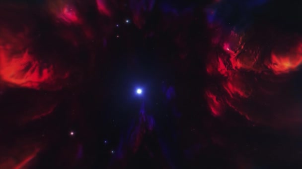 Raumhintergrund Mit Realistischem Nebel Und Leuchtenden Sternen Universum Voller Sterne — Stockvideo