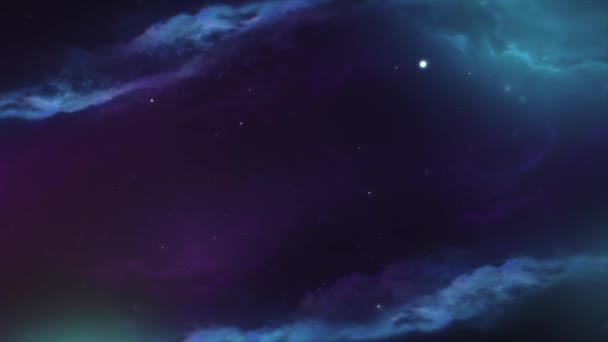 Vesmírné Pozadí Realistickou Mlhovinou Zářícími Hvězdami Vesmír Naplněný Hvězdami Mlhovinou — Stock video