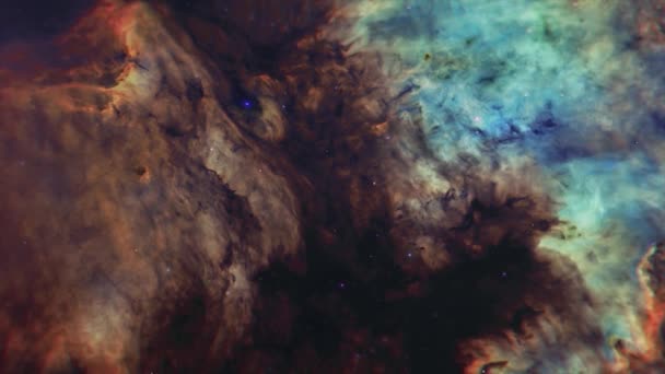 現実的な星雲や輝く星と宇宙背景 銀河のコンセプト画像で満たされた宇宙 — ストック動画