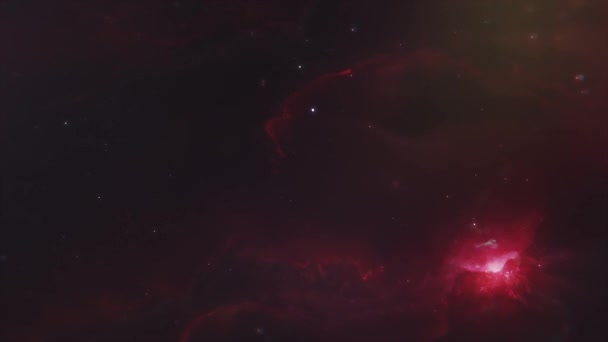 Uzay Bulutsusu Bilim Geçmişi Büyük Yıldız Kümelerinin Galaksilerin Içinden Nebula — Stok video