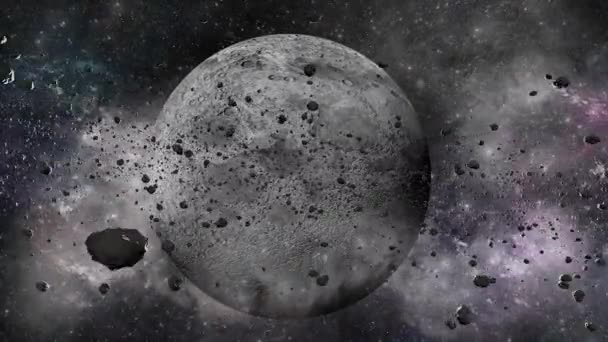 Luna Rotante Diverse Fasi Con Superficie Dettaglio Filmato Del Volo — Video Stock