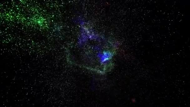 Space Nebula Science Astronomy Background Zboară Prin Grupuri Mari Stele — Videoclip de stoc