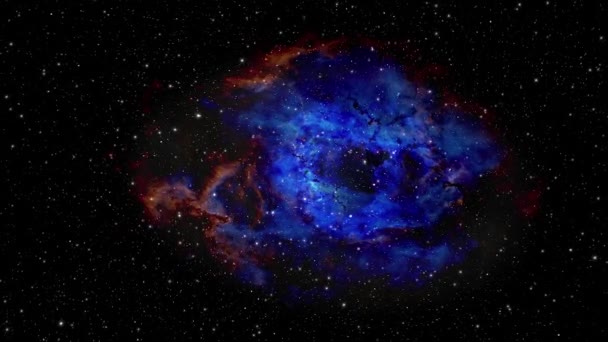 現実的な星雲や輝く星と宇宙背景 銀河のコンセプト画像で満たされた宇宙 — ストック動画