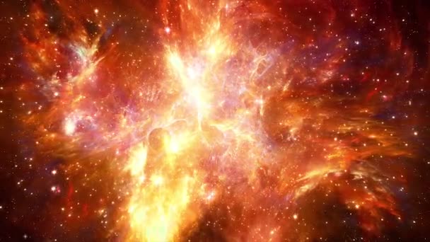 星云和宇宙中的星系满天星尘的星空 天上的太空之星星团 外太空背景 演艺人员 — 图库视频影像