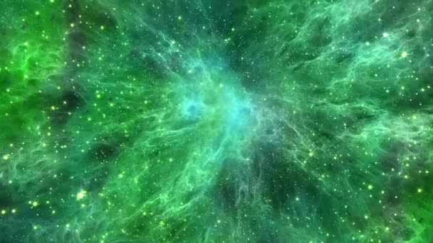 星雲や宇宙の銀河 宇宙塵の星空 空の宇宙の星 ガス雲 宇宙背景 アーティストレンダリング — ストック動画