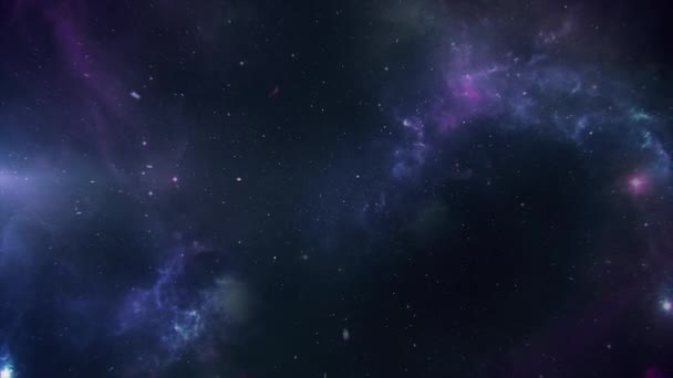 Mgławica Galaktyki Kosmosie Gwiaździste Niebo Kosmicznym Pyłem Gwiazda Kosmiczna Niebie — Wideo stockowe