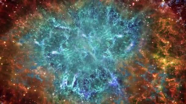 Kosmiczne Tło Realistyczną Mgławicą Lśniącymi Gwiazdami Wszechświat Wypełniony Gwiazdami Mgławicą — Wideo stockowe