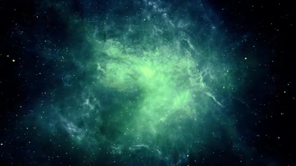 Fundo Espacial Com Nebulosa Realista Estrelas Brilhantes Universo Cheio Estrelas — Vídeo de Stock