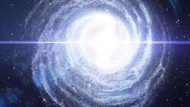 Galaxie Spirale Rotative Sur Fond Spatial Animation Abstraite Galaxie Spirale — Video