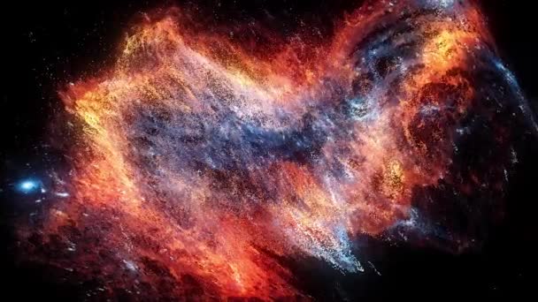 Nebuloasă Spaţială Adâncă Stele Strălucitoare Vibrantă Multicolor Starfield Spațiu Infinit — Videoclip de stoc