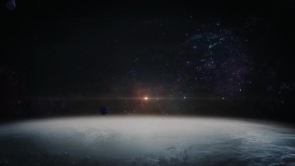 Weltraumnebel Mit Sternen Hell Und Lebendig Multicolor Starfield Infinite Weltraum — Stockvideo
