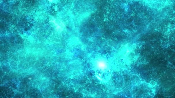 Vesmírná Mlhovina Hvězdami Jasné Pulzující Vícebarevné Hvězdné Pole Nekonečné Vesmírné — Stock video