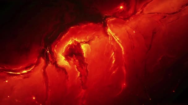 Nebulosa Del Espacio Profundo Con Estrellas Brillante Vibrante Multicolor Starfield — Vídeos de Stock