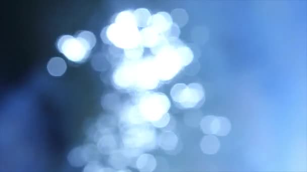 Superficie Dell Acqua Riflessione Della Luce Sfocata Luce Morbida Bokeh — Video Stock