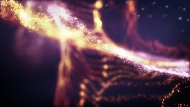 Χρυσόσκονη Bokeh Βίντεο Σωματιδίων Πολυτελή Σωματίδια Χρυσού Δίνουν Background Video — Αρχείο Βίντεο