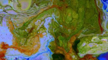 Renkli soyut psikedelik sıvı sıvı ışık gösterisi, su ve yağda mürekkep boya desenleri. Su yüzeyi akış arkaplanı, sıvı metaller kimyasal yağ materyalleri, parlak ipek saten doku arka plan.