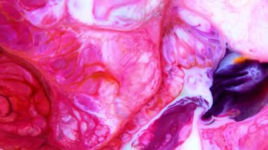 Sudaki akrilik boyanın soyut arkaplanı, animasyon