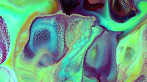 Πολύχρωμο Αφηρημένο Ψυχεδελικό Υγρό Φως Δείχνουν Μελάνι Μοτίβα Χρώμα Στο — Αρχείο Βίντεο