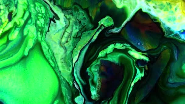 Colorful Abstract Psychedelic Liquid Fluid Light Show Ink Paint Patterns — Stockvideo